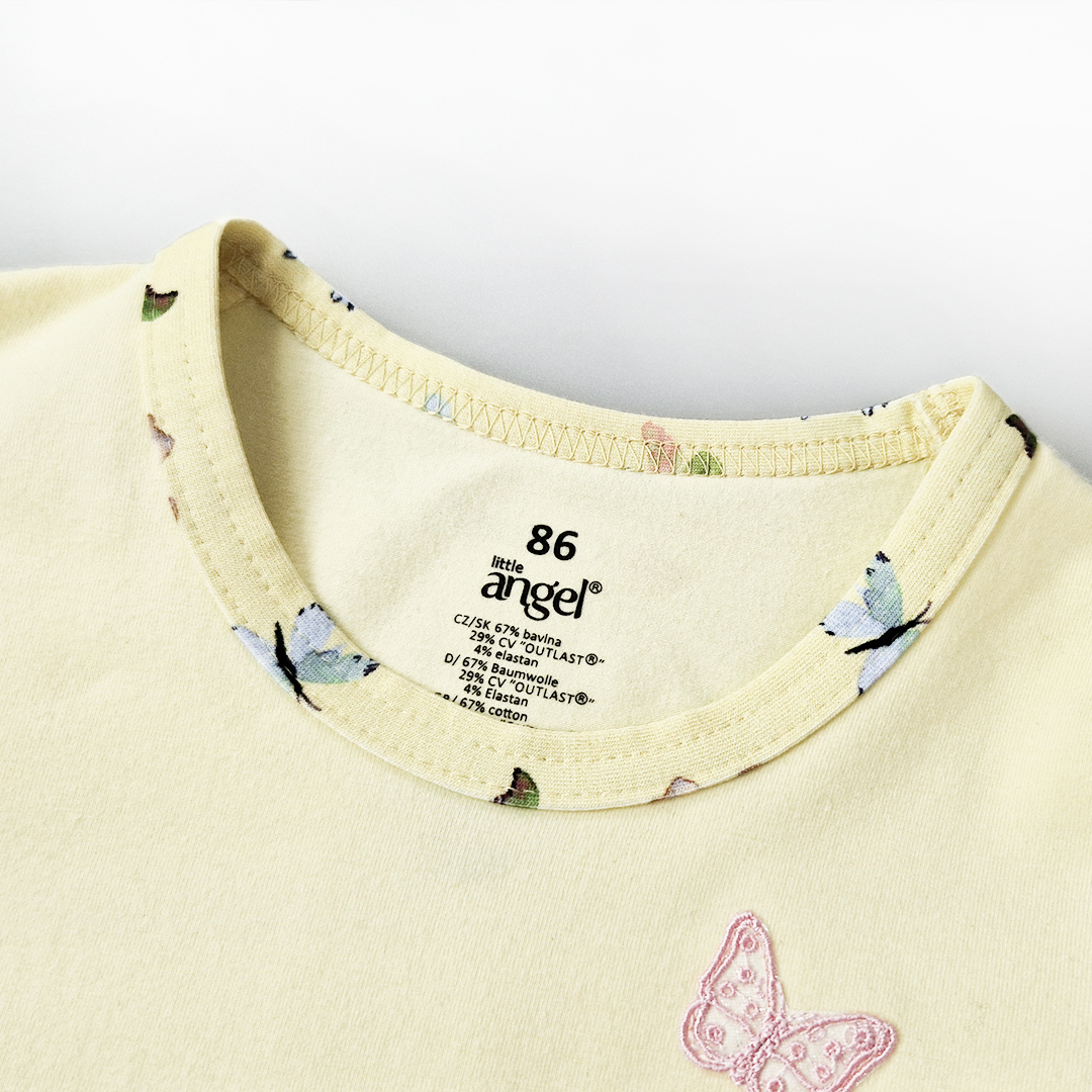 Tunika tenká Outlast® - sv.žlutá/motýlci 122