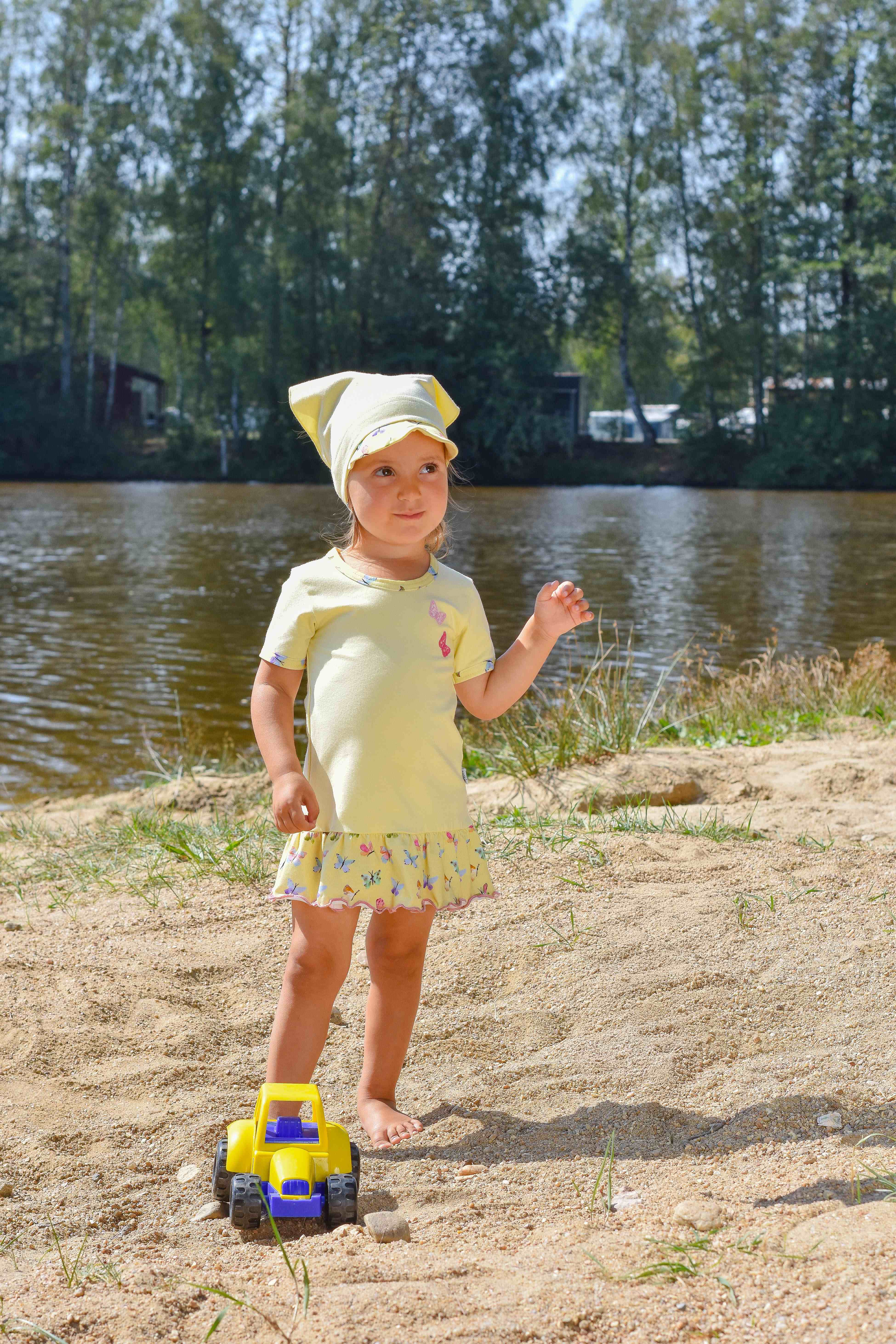 Tunika tenká Outlast® - sv.žlutá/motýlci 122