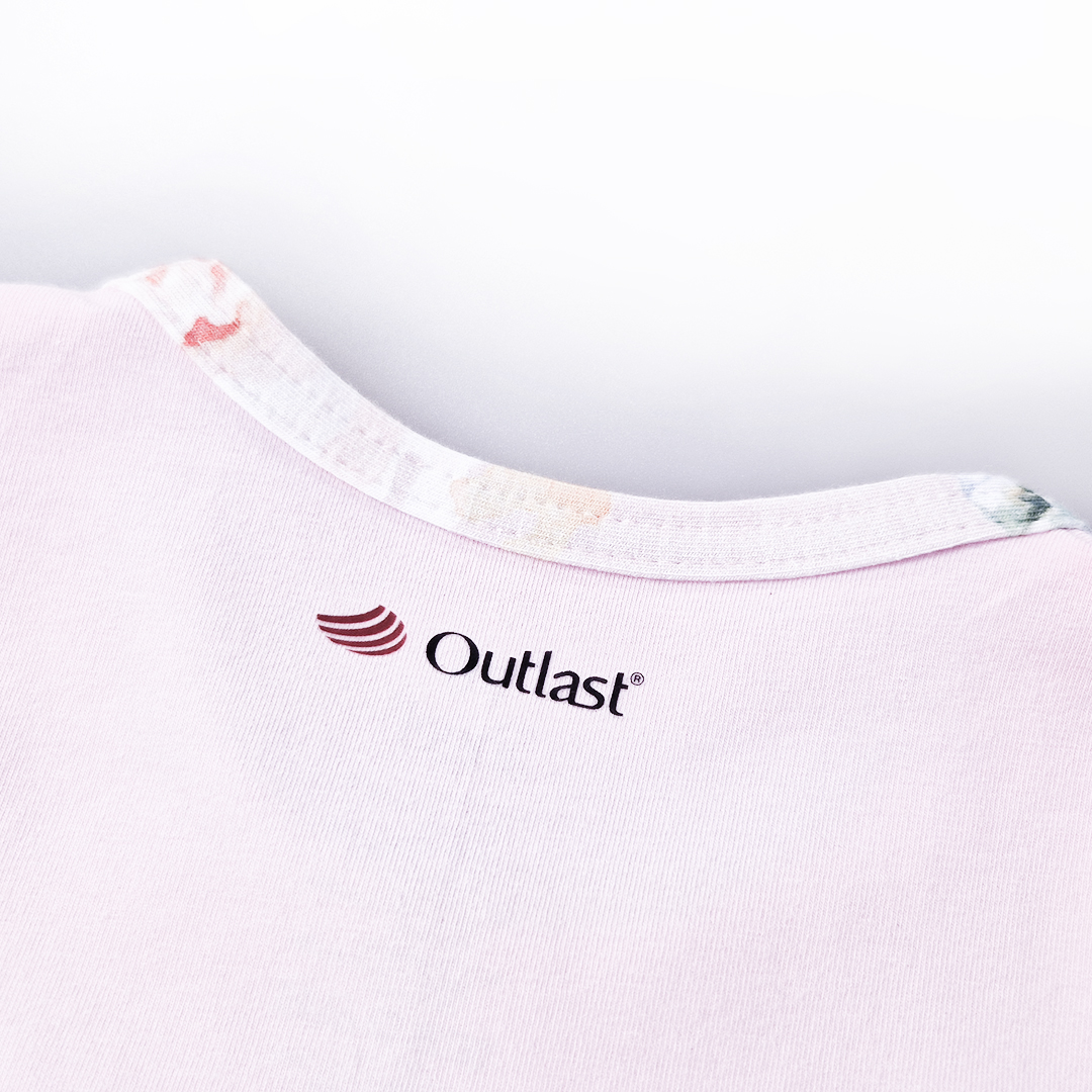 Tunika tenká Outlast® - růžová baby/sv.růžová květy 104
