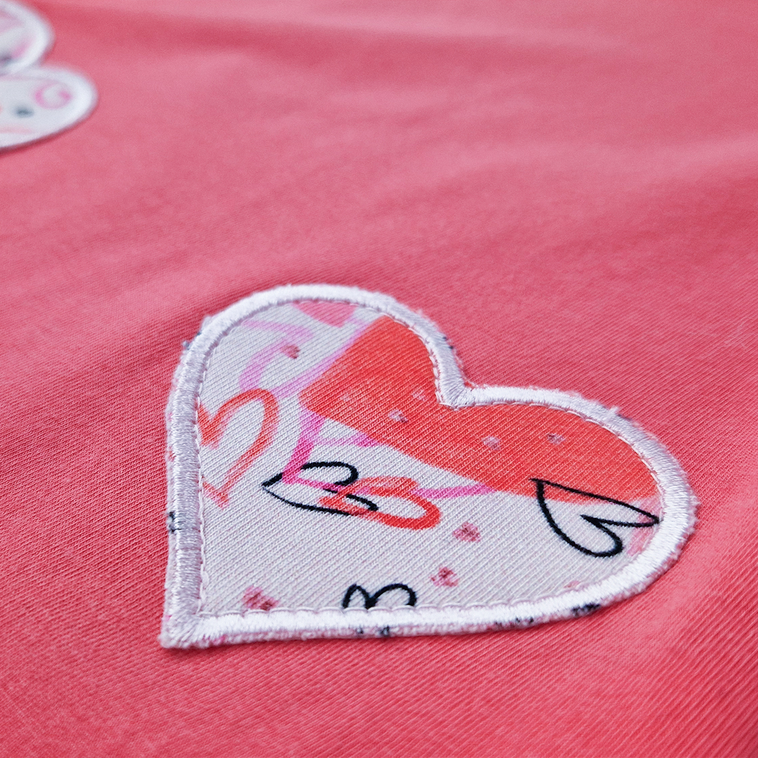 Tunika tenká Outlast® - jahodová/srdíčka 116