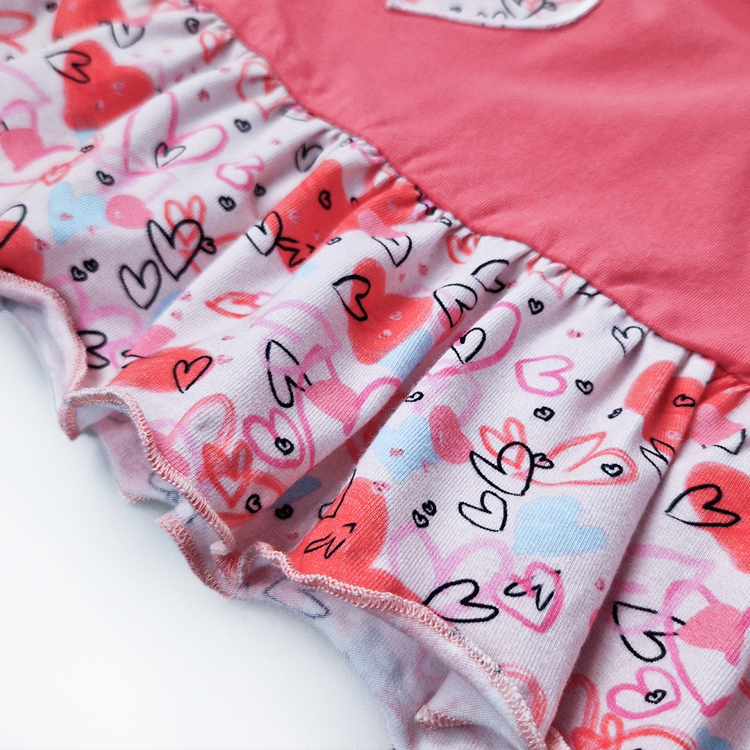 Tunika tenká Outlast® - jahodová/srdíčka 116