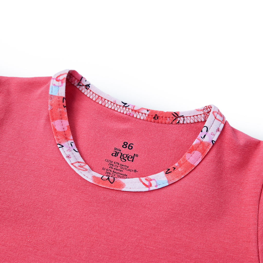 Tunika tenká Outlast® - jahodová/srdíčka 116