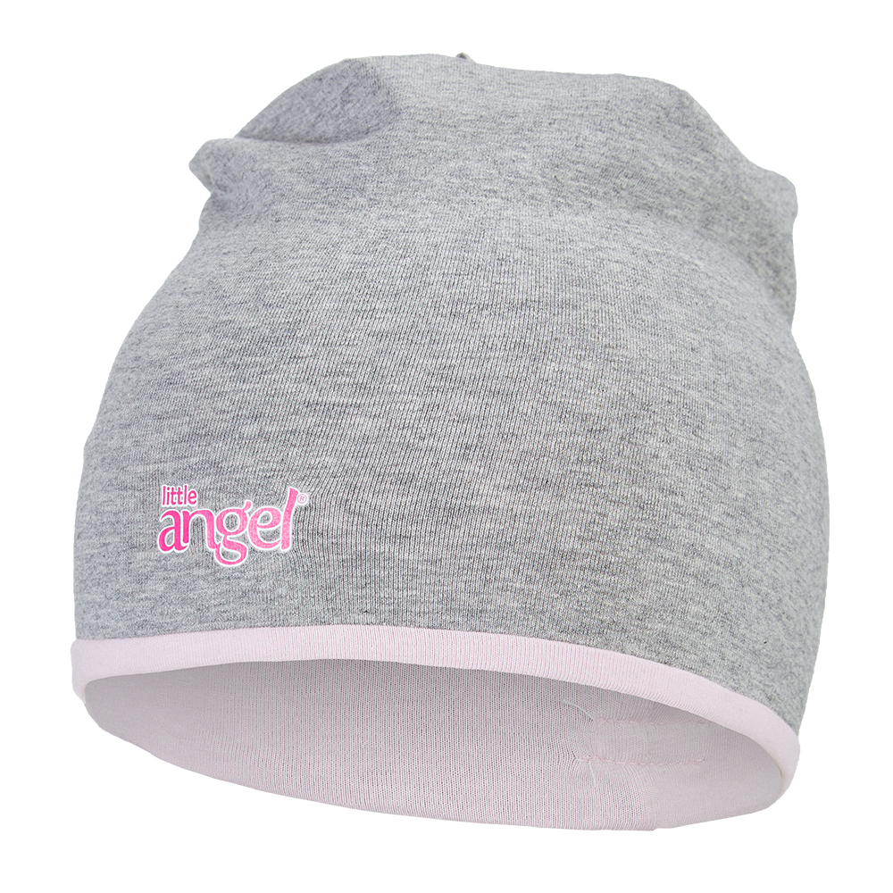 Čepice podšitá Outlast® - šedý melír/růžová baby 1 | 36-38 cm