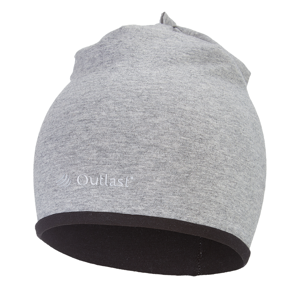 Čepice podšitá Outlast® - šedý melír/černá 3 | 42-44 cm
