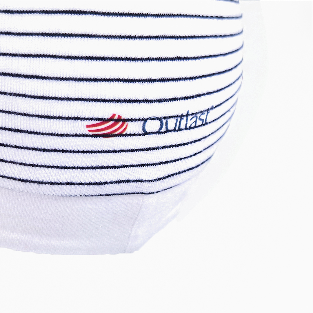 Kšiltovka tenká pruh Outlast® - pruh bíločerný/bílá 2 | 39-41 cm