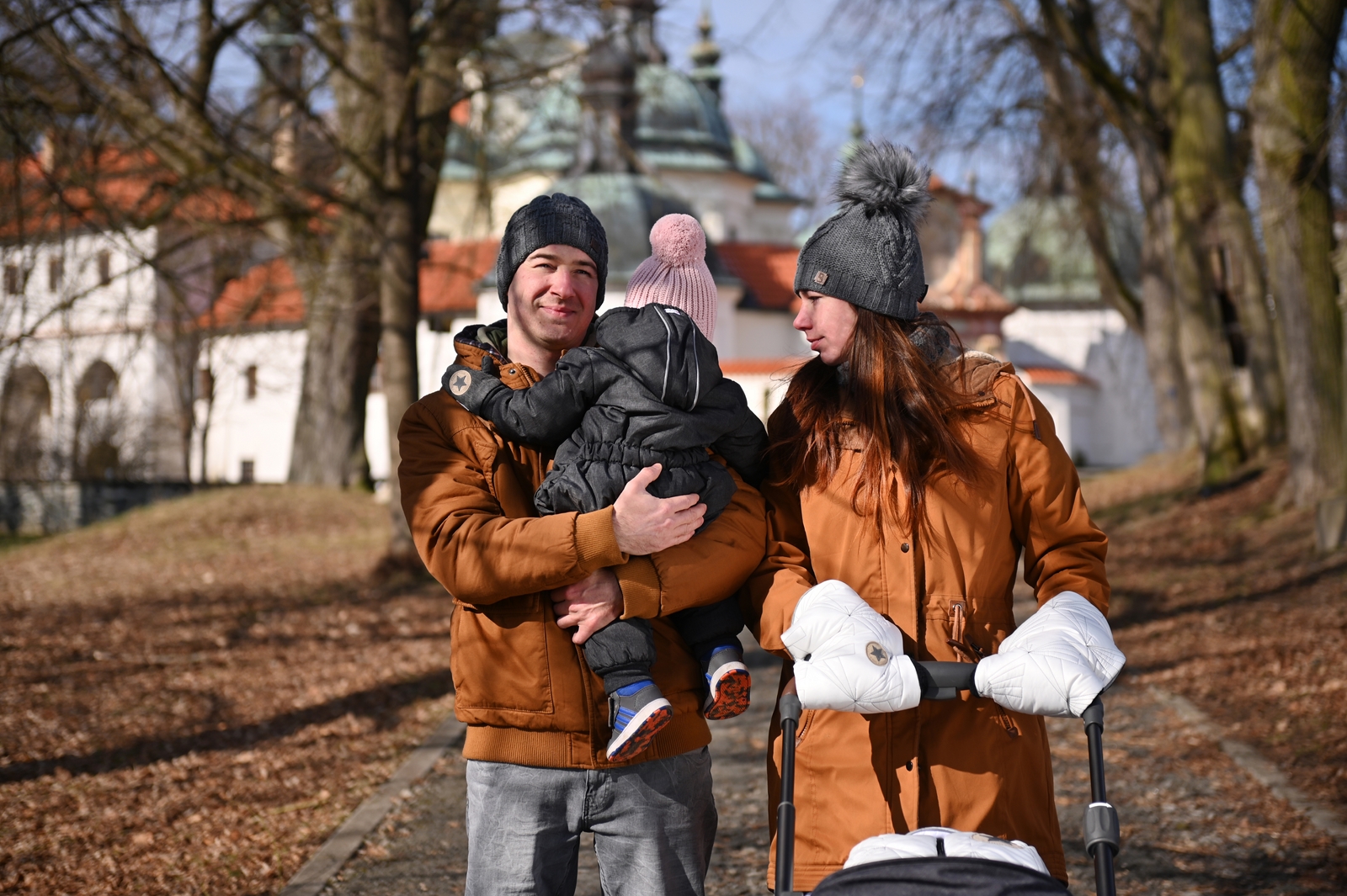 Rukavice na kočár prošev MAZLÍK pár - bílá/černá