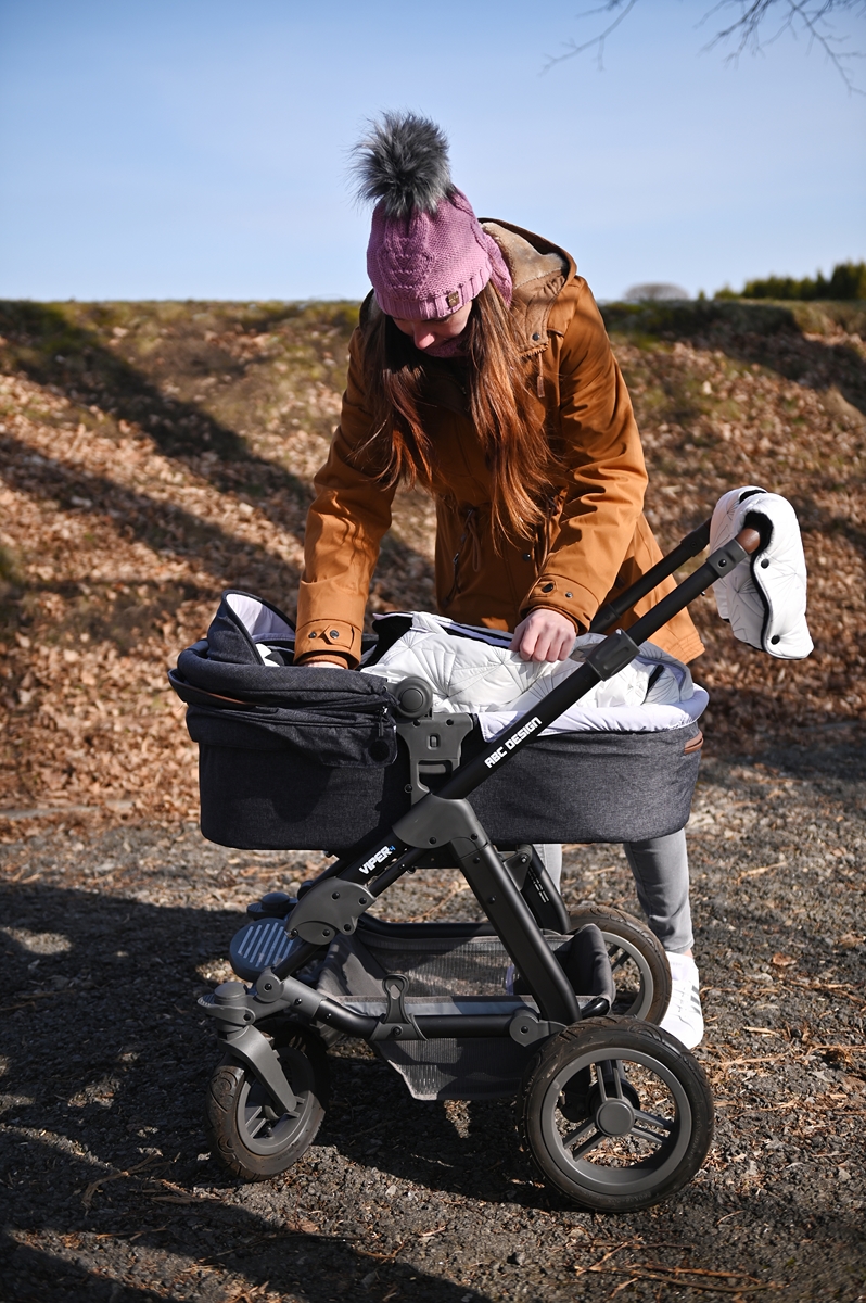 Rukavice na kočár prošev MAZLÍK pár - bílá/černá