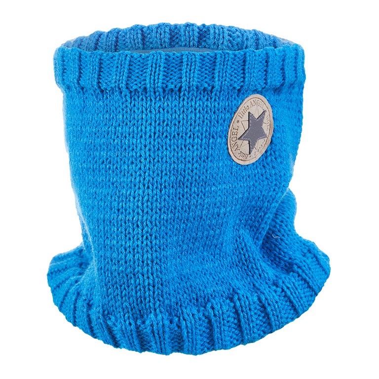 Nákrčník pletený hladký LA Outlast ® - modrá-logo 3 | 42-44 cm