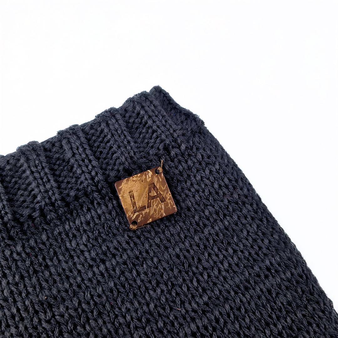 Nákrčník pletený hladký LA dětský Outlast ® - antracit 3 | 42-44 cm