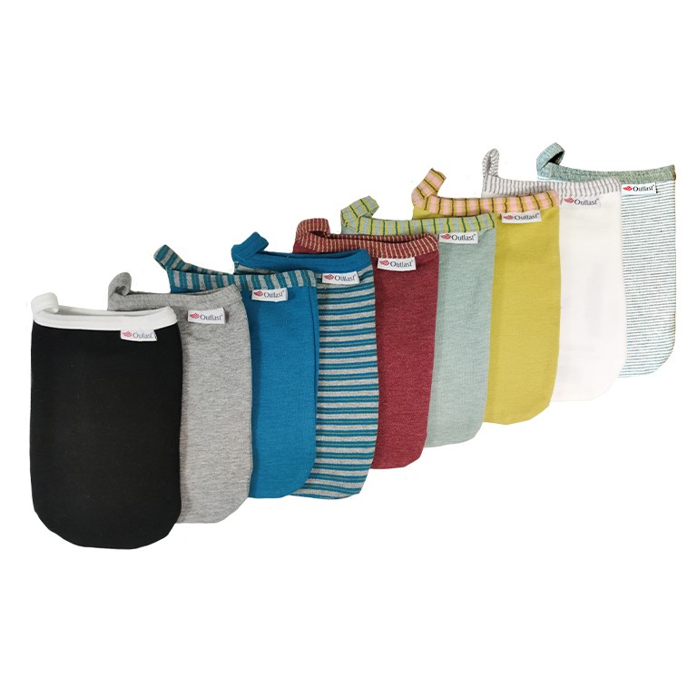 Žínka smyk Outlast® - pruh šedý melír tyrkys