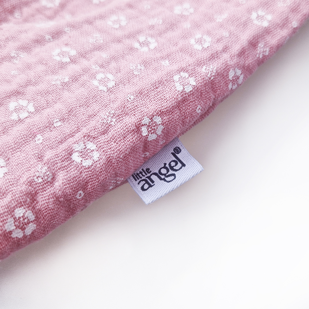 Sukně kolová - starorůžová kytičky 104