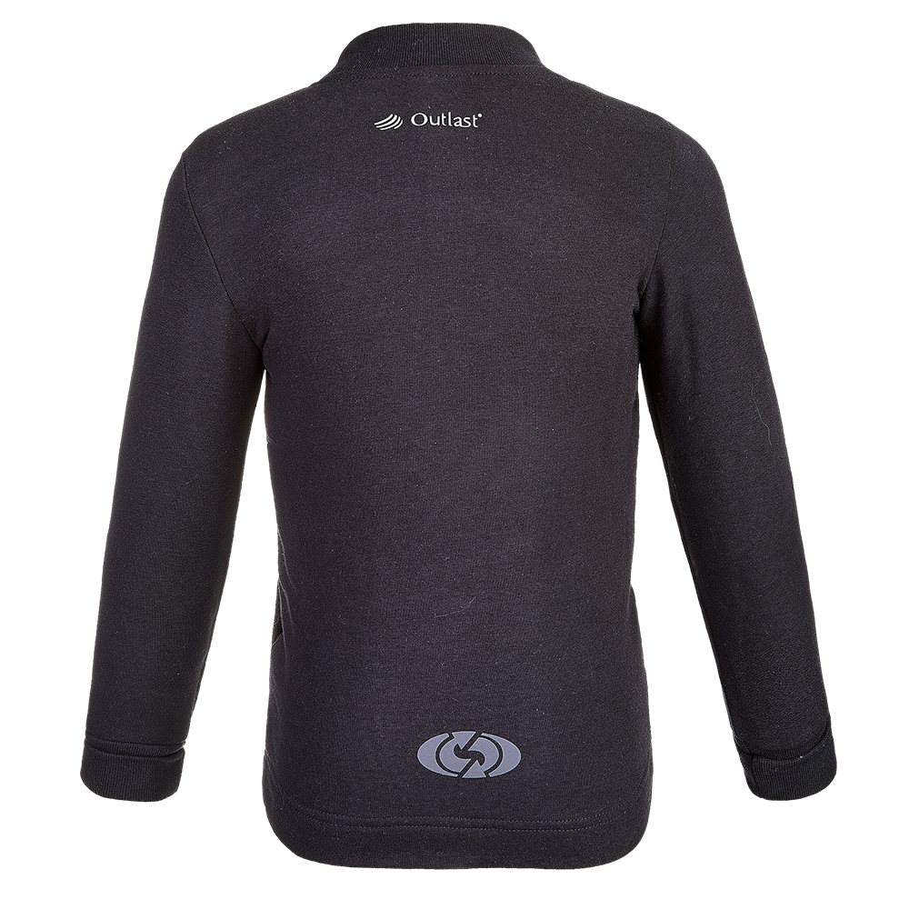 Mikina REFLEX smyk rozepínací Outlast® - černá 128