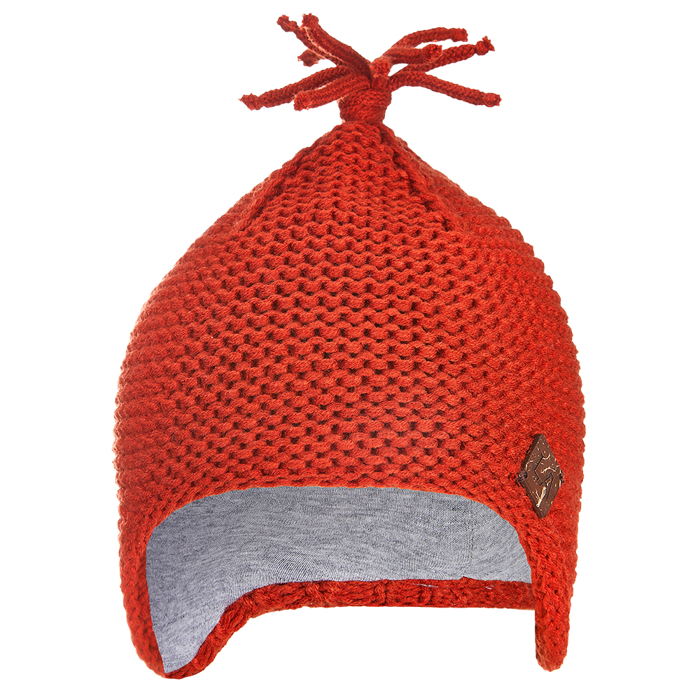 Čepice pletená na uši LA Outlast ® - terakota 4 | 45-48 cm