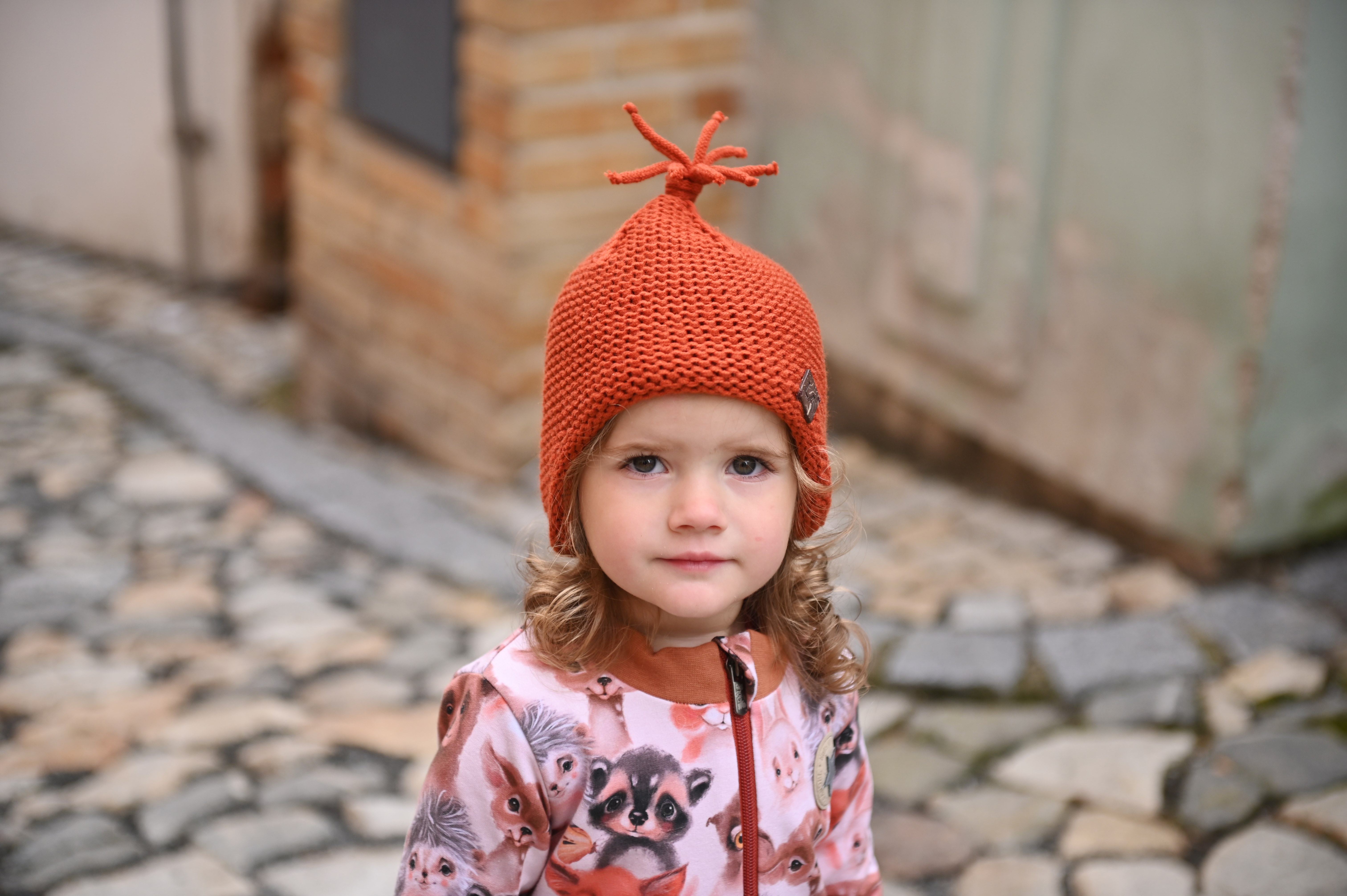 Čepice pletená na uši LA Outlast ® - terakota 5 | 49-53 cm