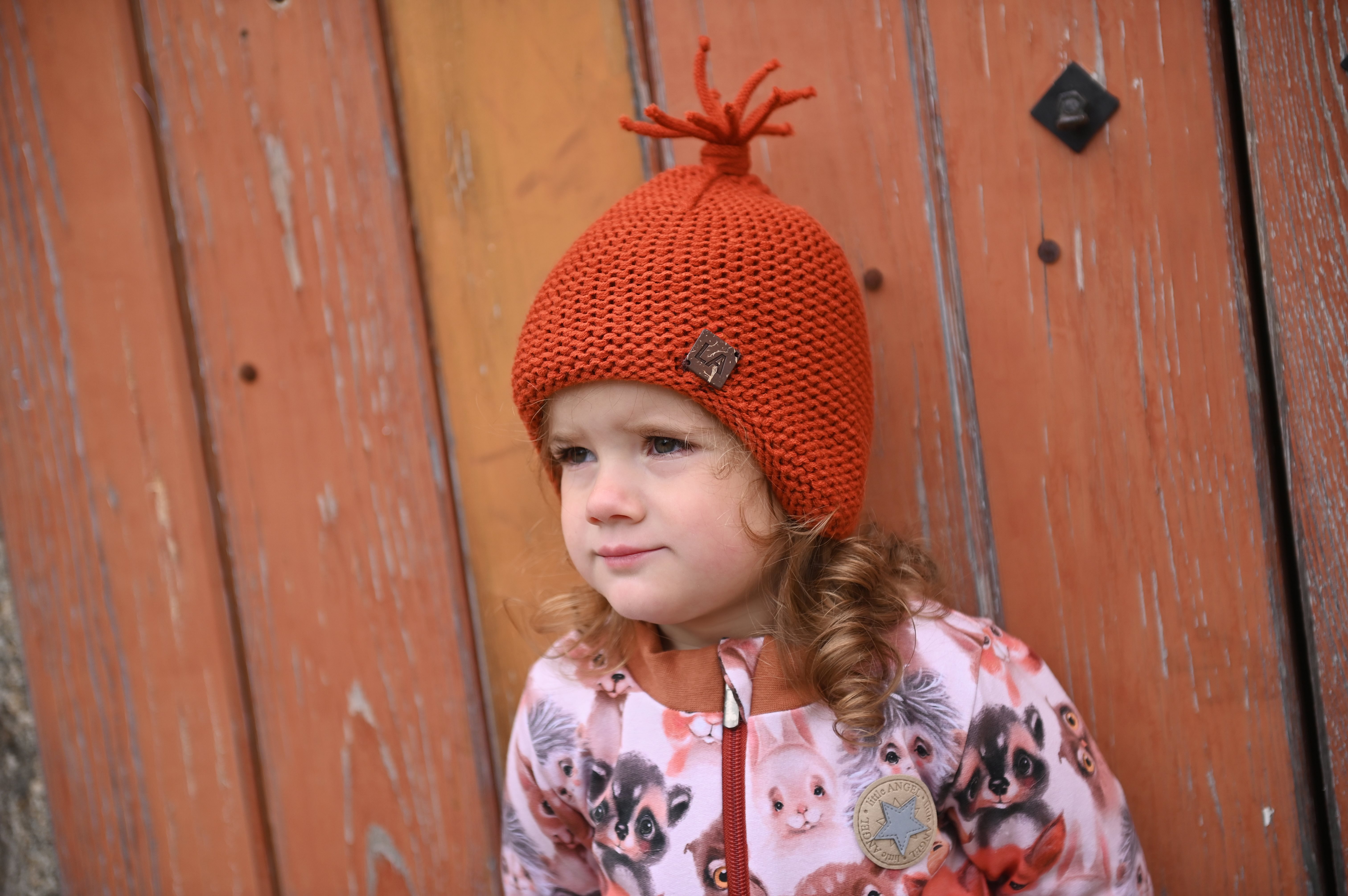 Čepice pletená na uši LA Outlast ® - terakota 5 | 49-53 cm