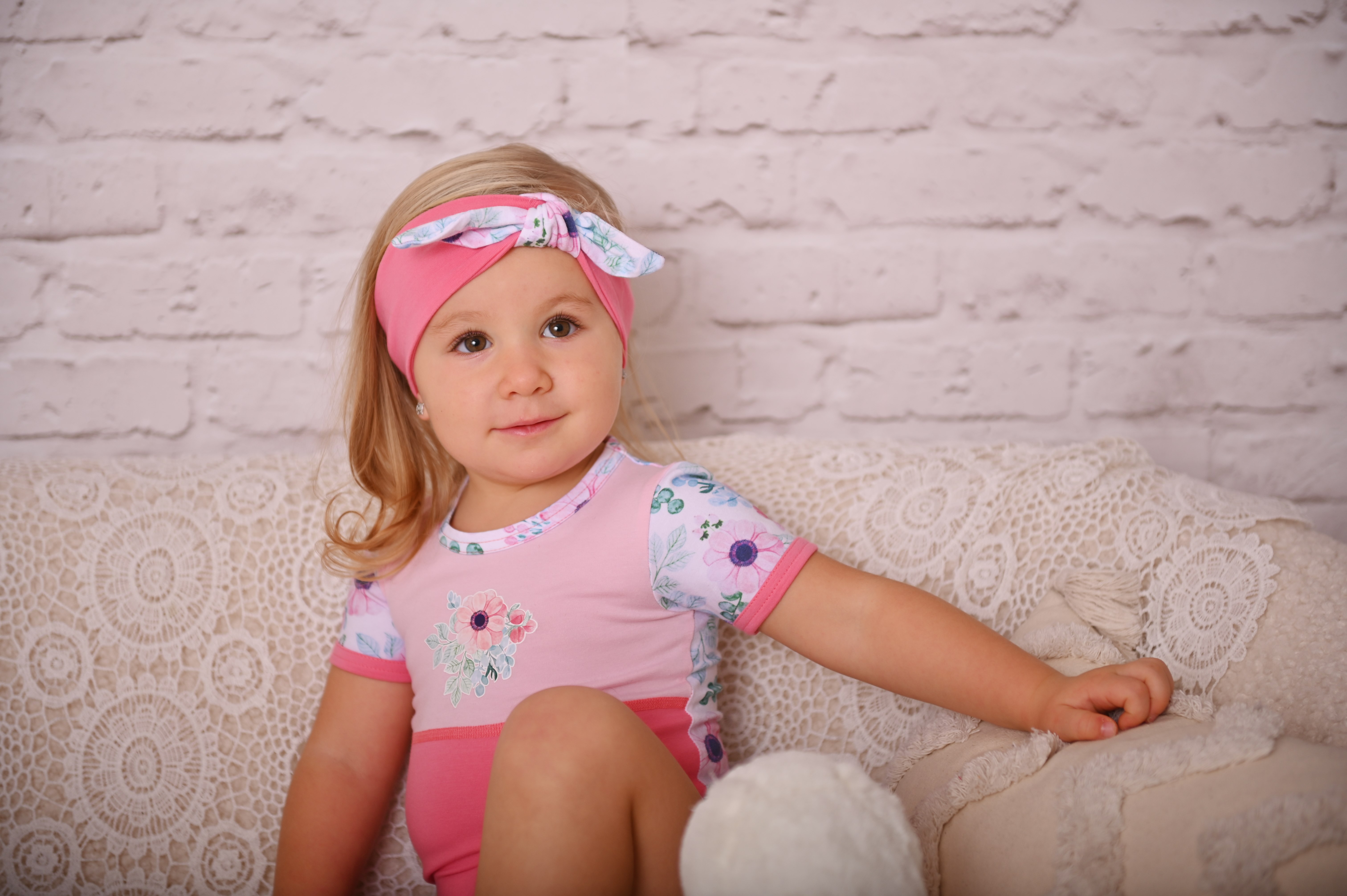 Čelenka tenká Outlast® - růžová baby/růžová kytky UNI