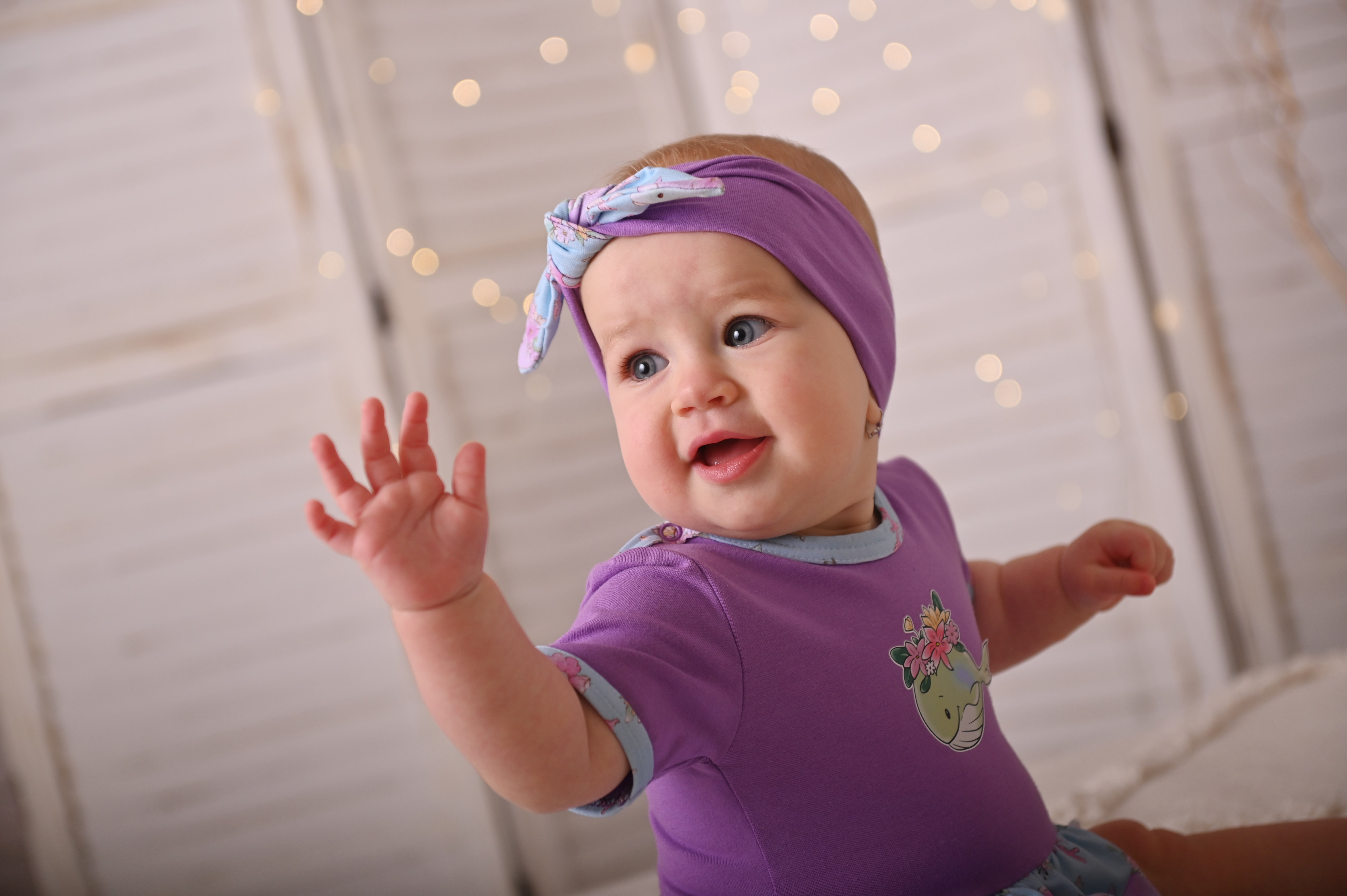 Čelenka tenká Outlast® - fialová/modrá velryba UNI