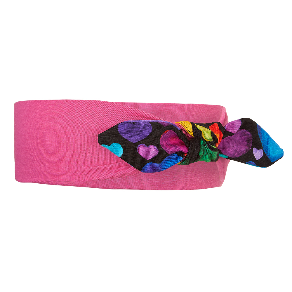 Čelenka tenká Outlast® - tm.růžová /srdíčka UNI