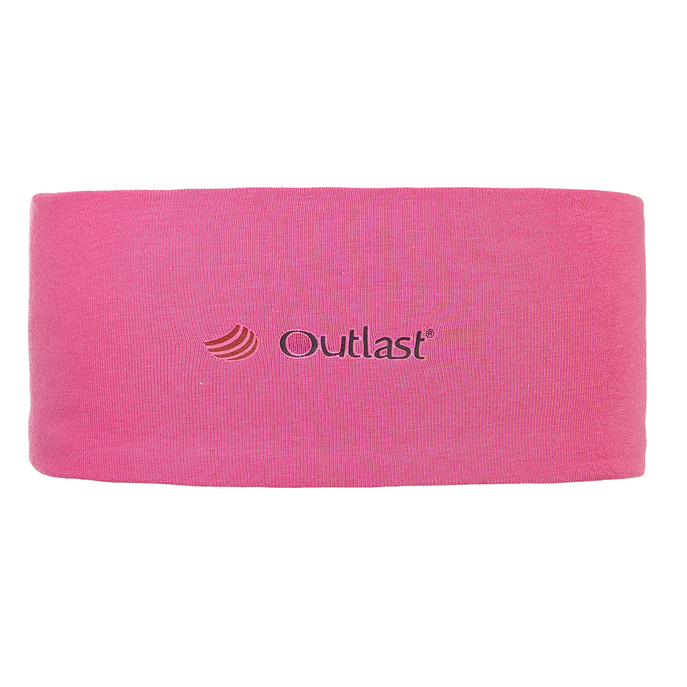 Čelenka tenká Outlast® - tm.růžová /srdíčka UNI