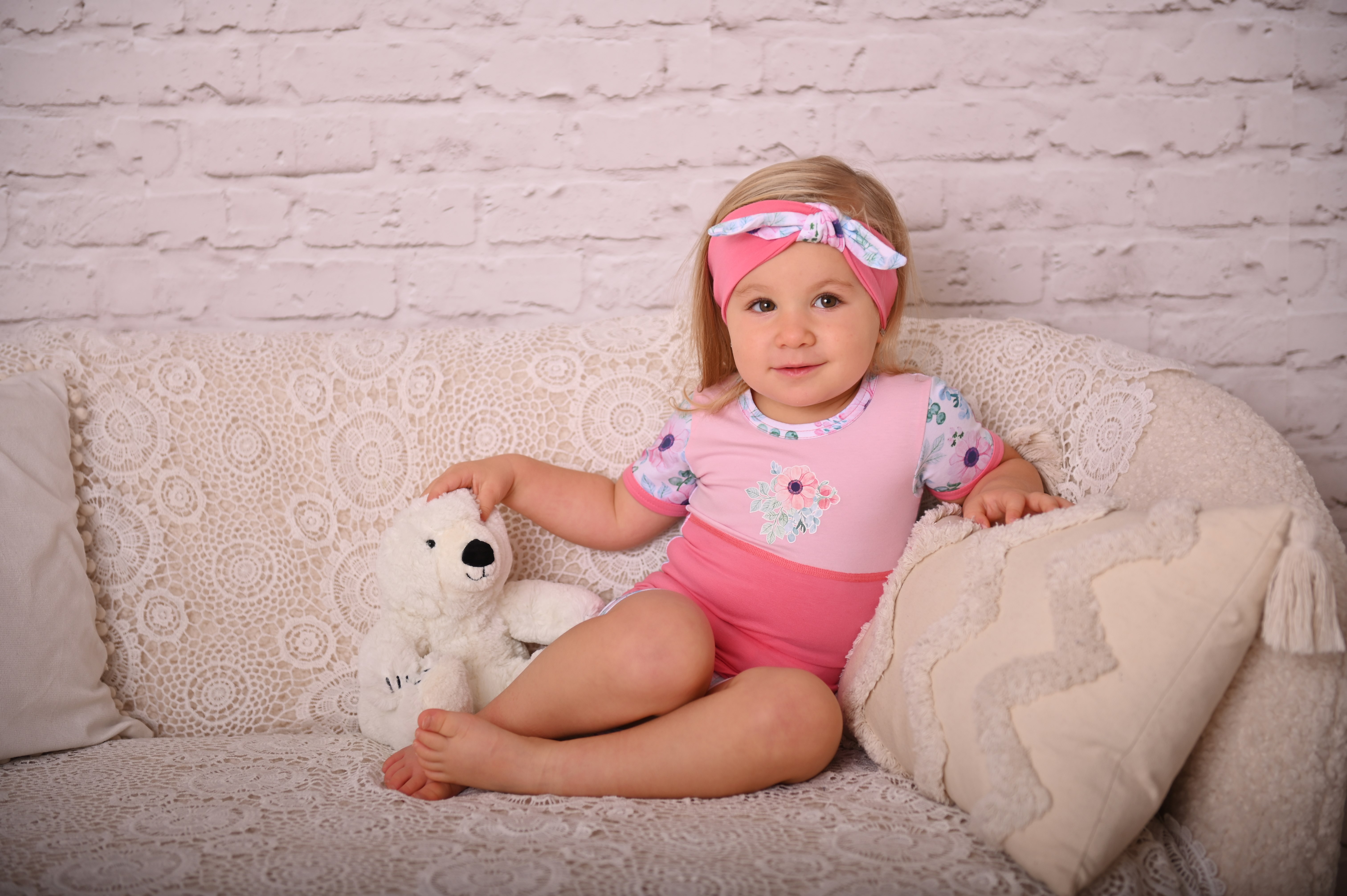 Čelenka tenká Outlast® - růžová/květy UNI