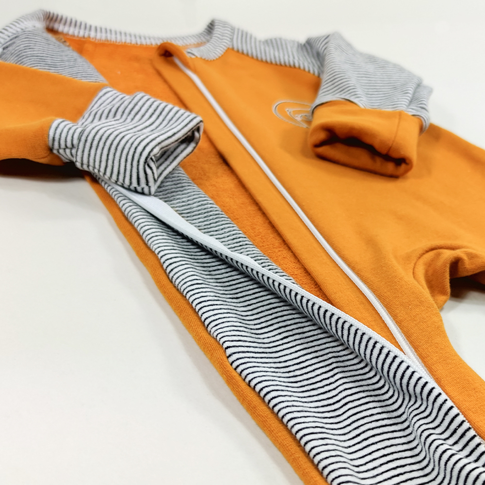 Overal smyk DR Outlast® - medová/pruh bíločerný 86