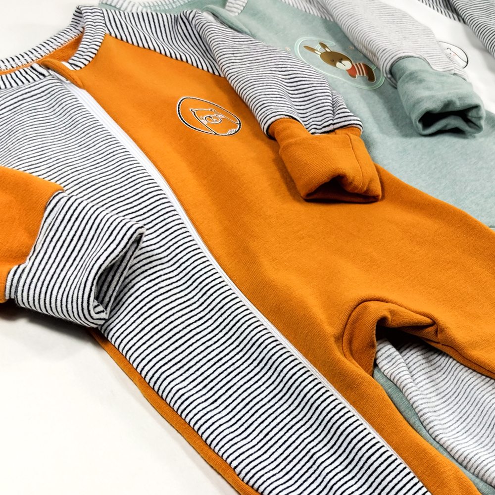 Overal smyk DR Outlast® - medová/pruh bíločerný 86