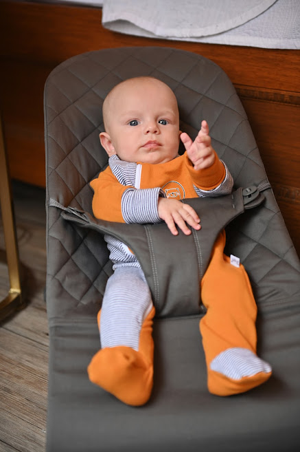 Overal smyk DR Outlast® - medová/pruh bíločerný 86