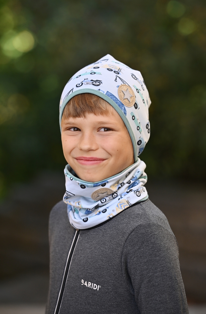 Čepice podšitá Outlast® - sv.mentol auta/tm.lišejník 6 | 54-57 cm