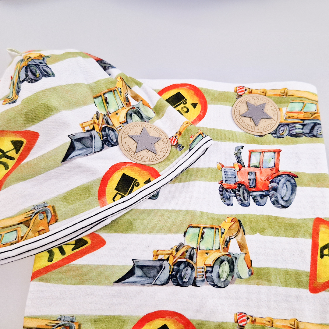 Čepice podšitá Outlast® - na stavbě/pruh bíločerný 3 | 42-44 cm