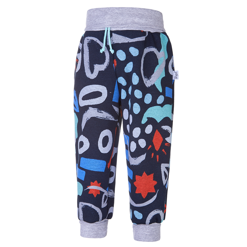 Tepláky hřejivé - černá vzor 86