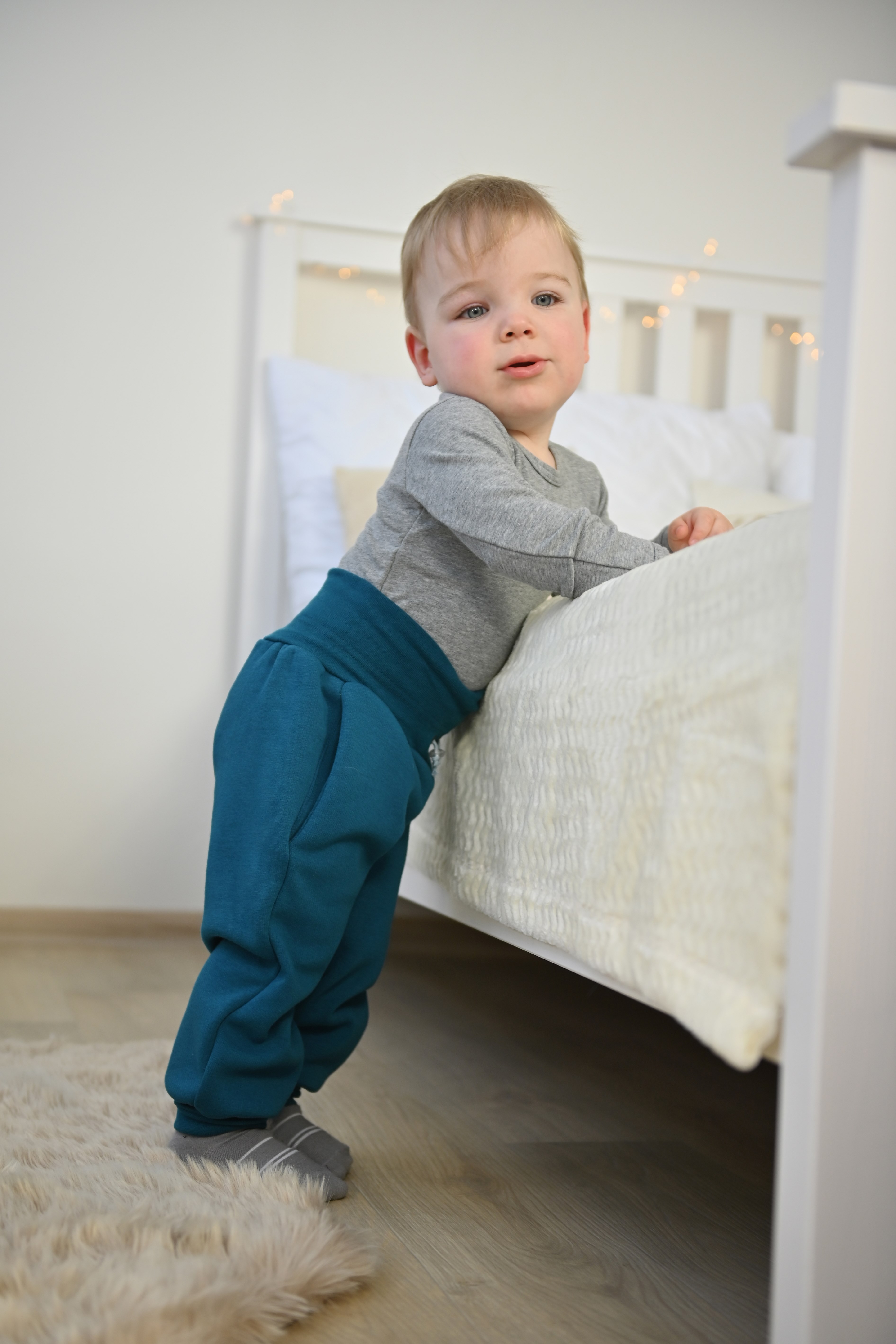 Tepláky hřejivé - tyrkys 122