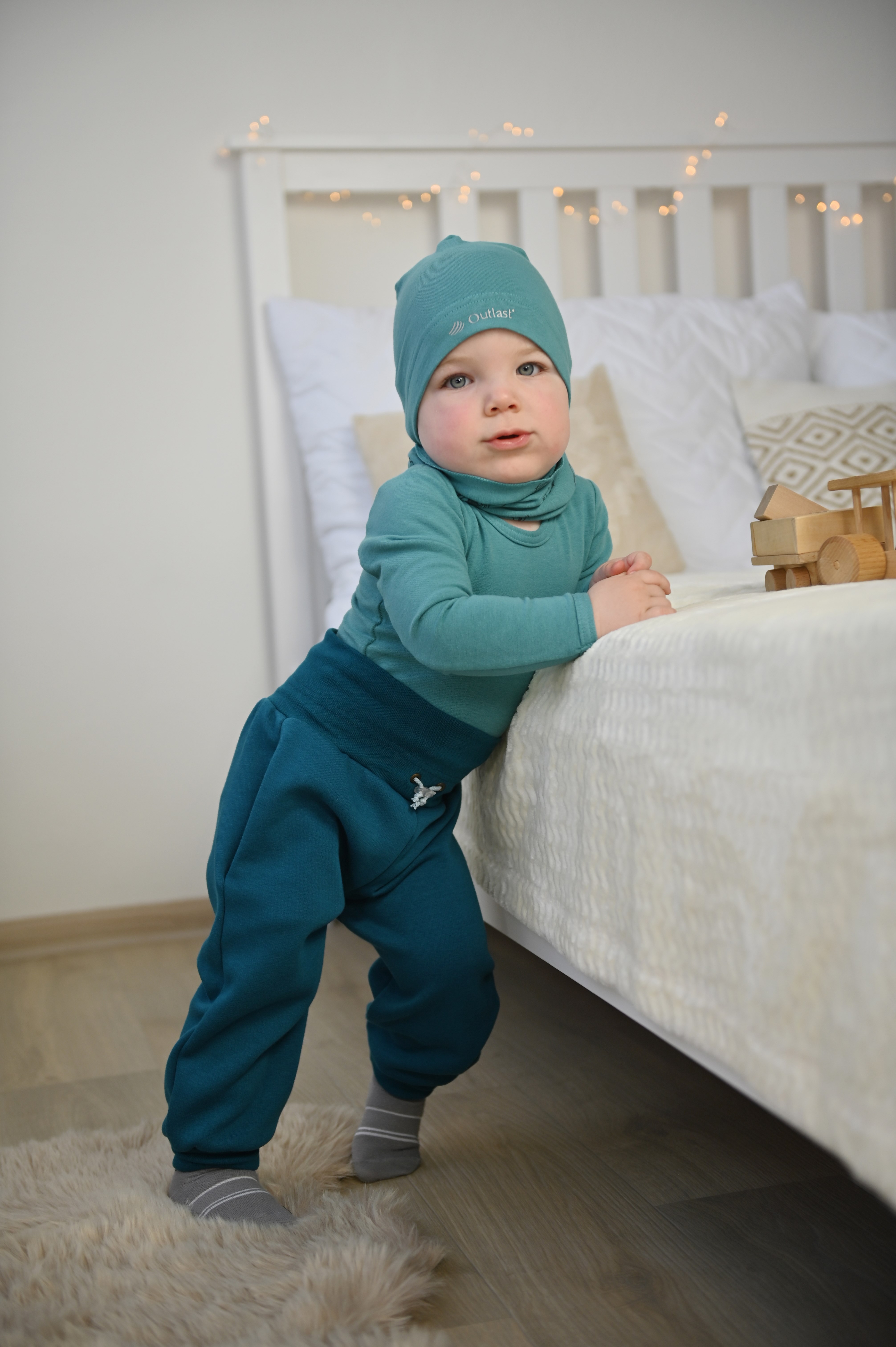 Tepláky hřejivé - tyrkys 122