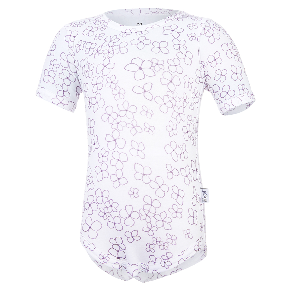Body tenké tričko TISK KR Outlast® - bílá kytičky 62