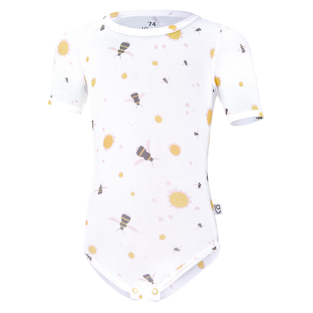 Body tenké tričko TISK KR Outlast® - bílá čmeláci 74