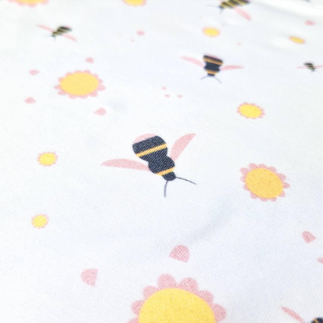 Body tenké tričko TISK KR Outlast® - bílá čmeláci 80