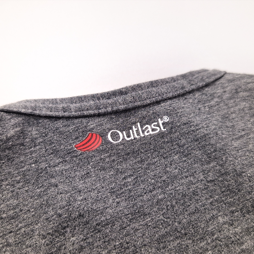 Tričko tenké KR Outlast® - tm.šedý melír 86