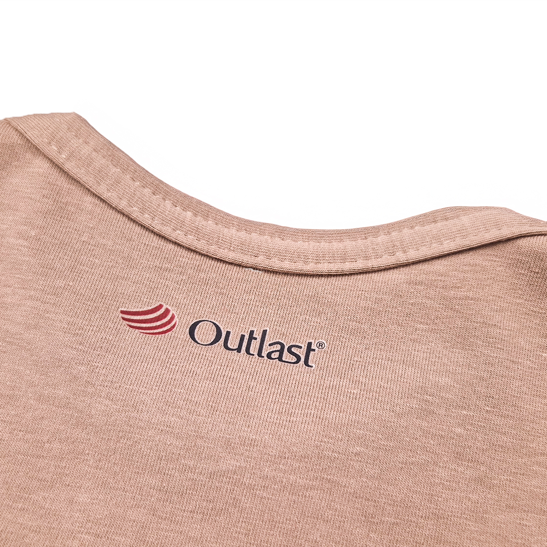 Tričko tenké KR Outlast® - oříšková 128