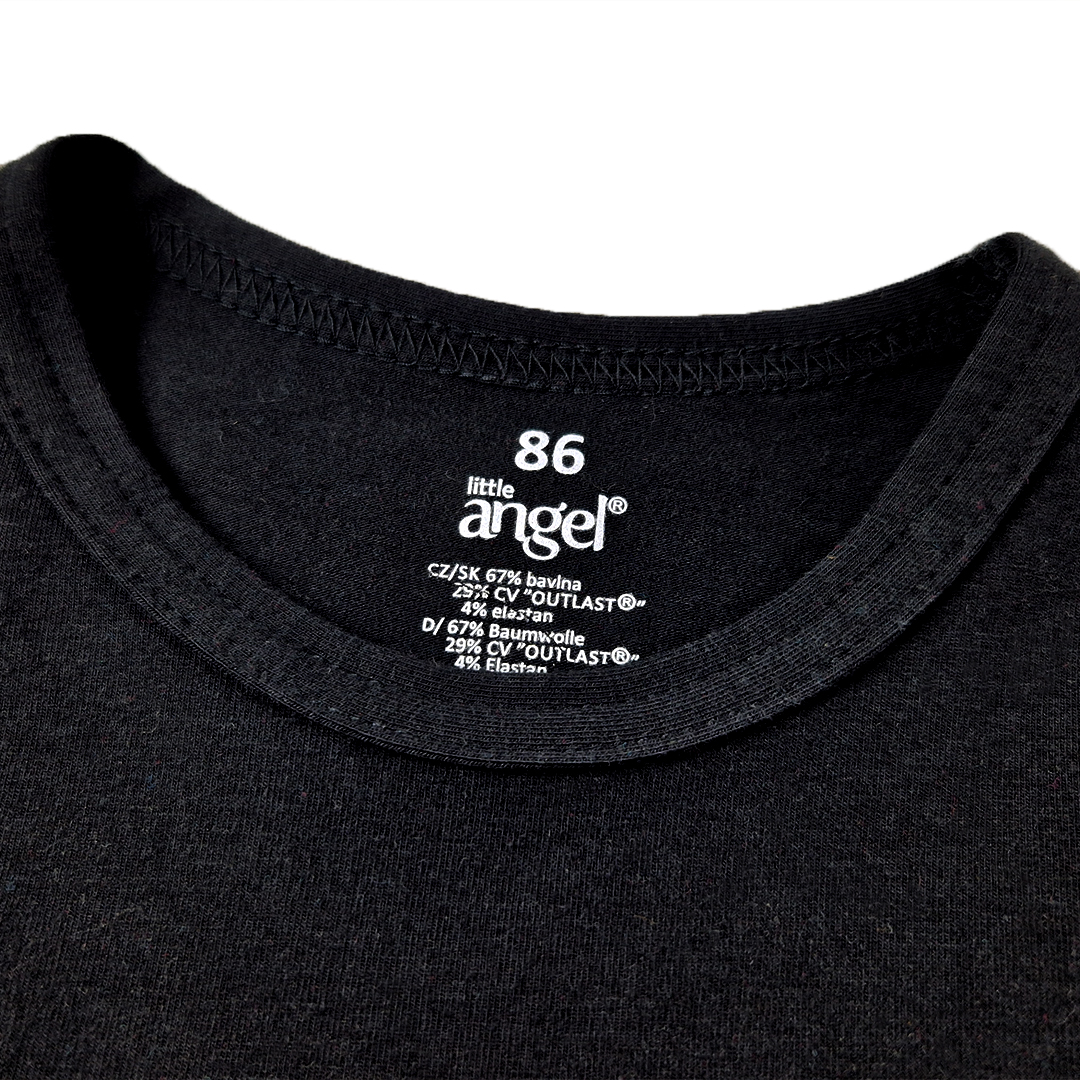 Tričko tenké KR Outlast® - černá 128