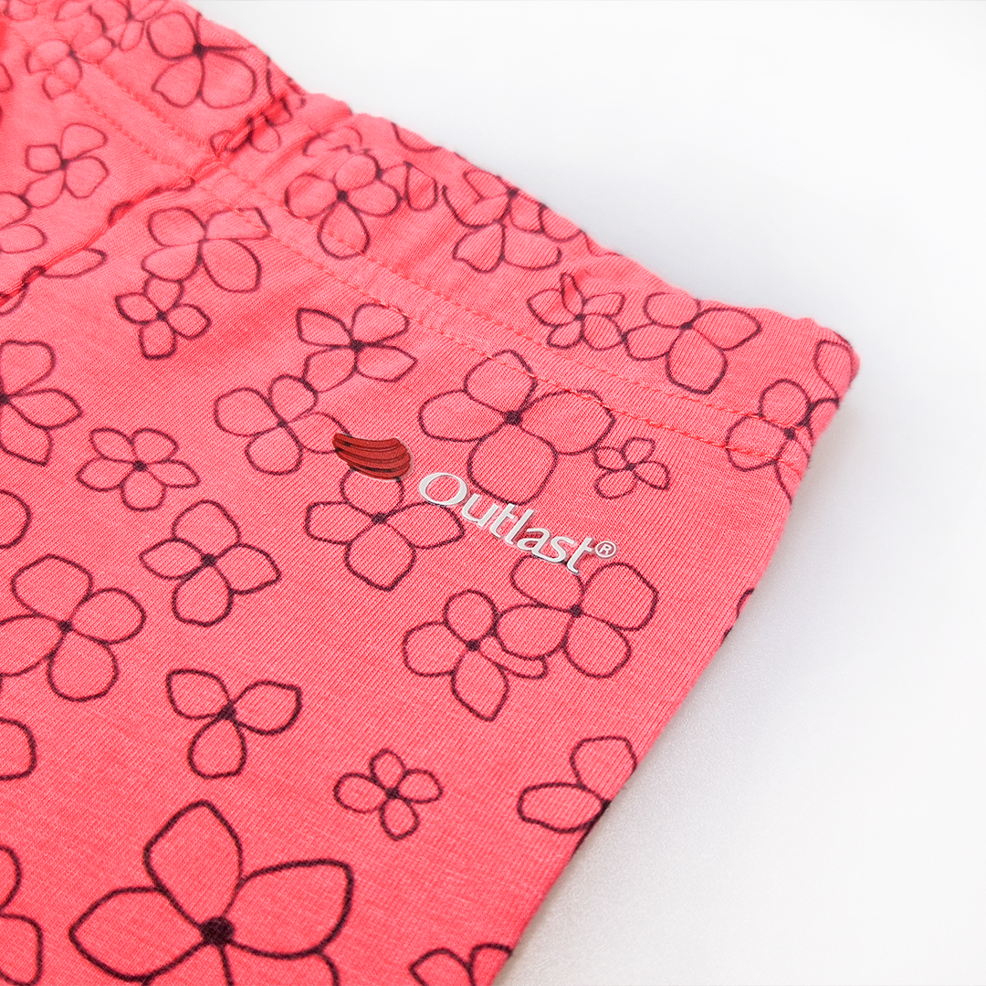 Kraťasy tenké TISK Outlast® - jahodová kytičky 116