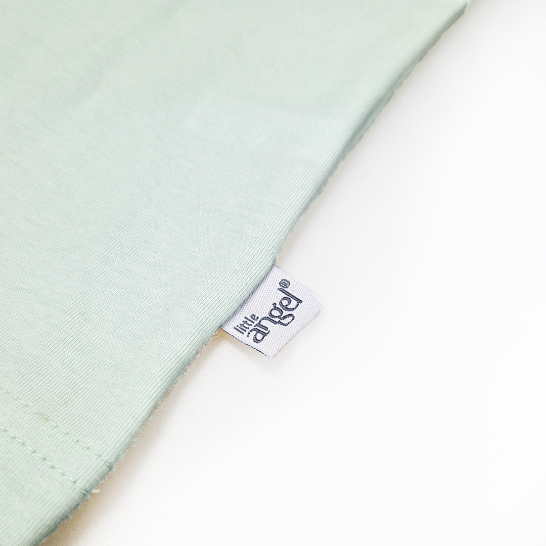 Tričko tenké KR obrázek Outlast® - sv.mentolová-velbloud 98