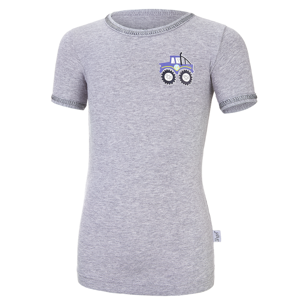 Tričko tenké KR obrázek Outlast® - šedý melír 92