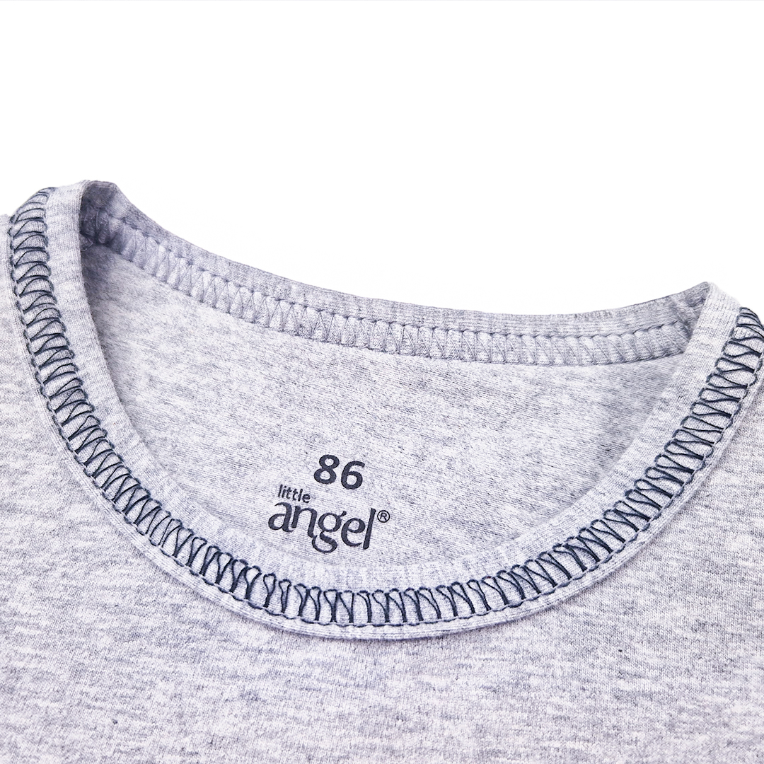 Tričko tenké KR obrázek Outlast® - šedý melír 104