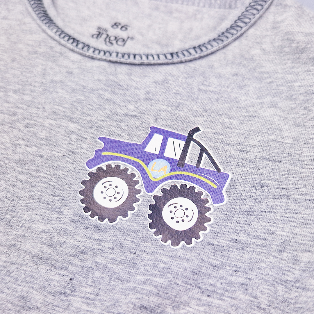 Tričko tenké KR obrázek Outlast® - šedý melír 104