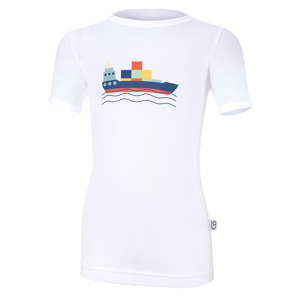 Tričko tenké KR obrázek Outlast® - bílá/loď 92