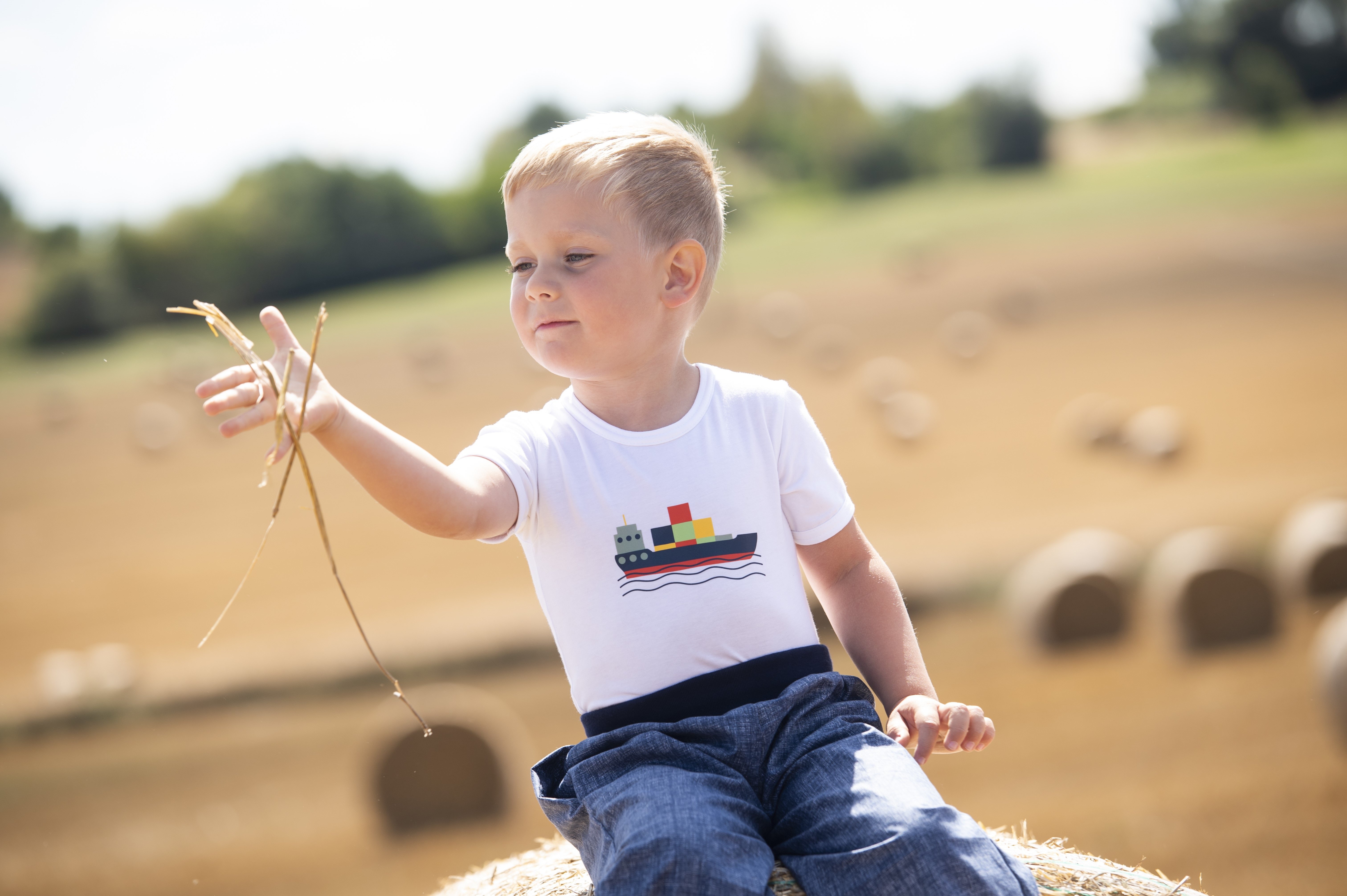 Tričko tenké KR obrázek Outlast® - bílá/loď 104