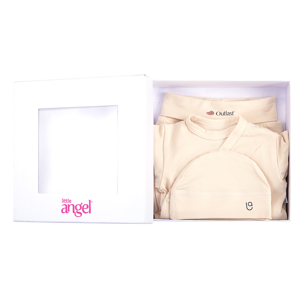 Novorozenecká sada tenká Outlast® - sv.meruňková 62