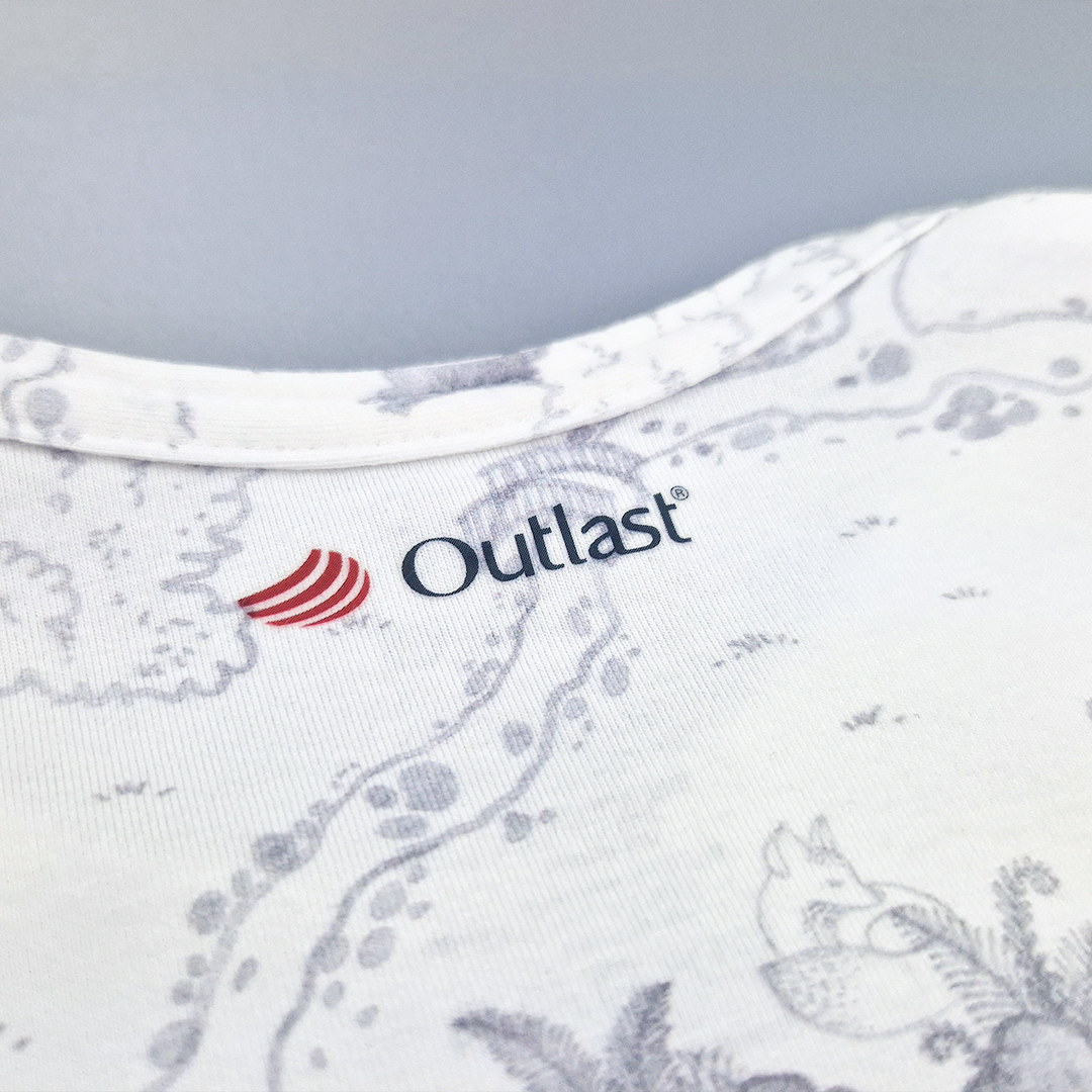 Tričko tenké DR TISK Outlast® - bílá louka 86
