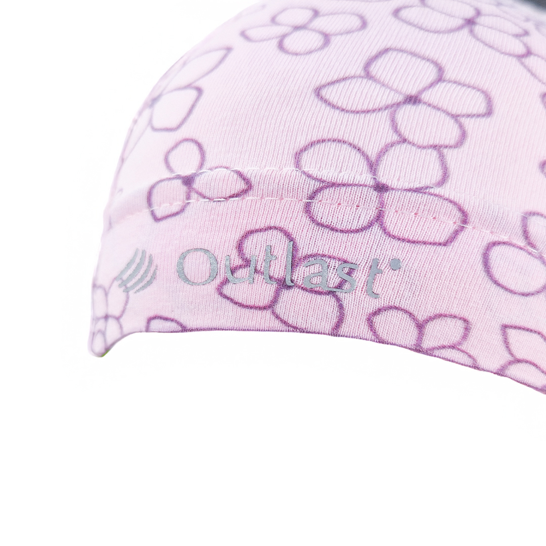 Čepice tenká TISK Outlast® - růžová baby kytičky 3 | 42-44 cm