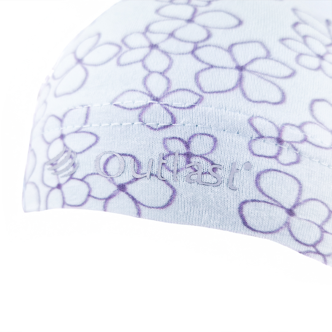 Čepice tenká TISK Outlast® - sv.mentolová kytičky 6 | 54-57 cm