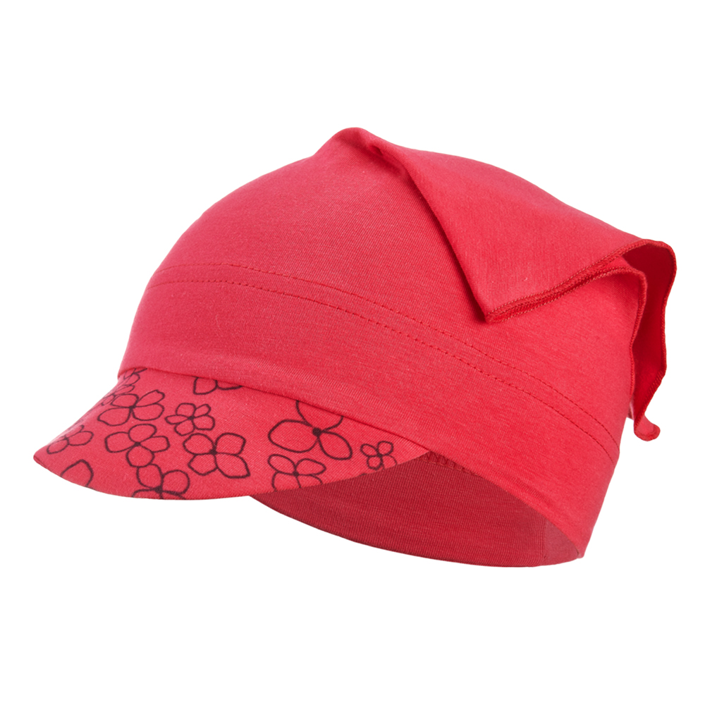 Šátek tenký kšilt Outlast® - jahodová/jahodová kytičky 3 | 42-44 cm